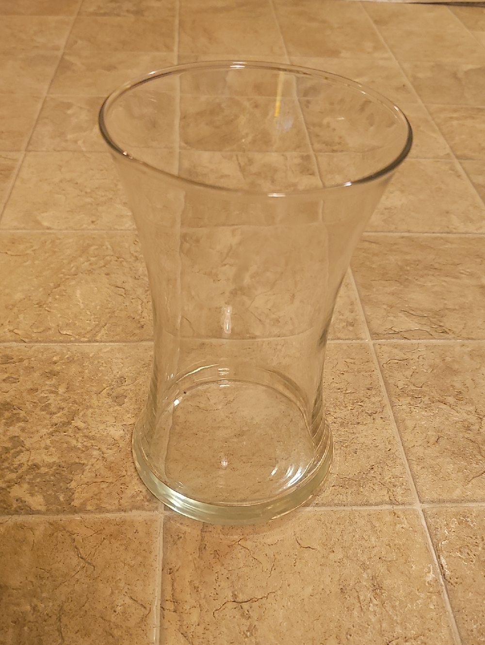 Clear Glass Vase - Flared Cylinder - 8"x5"